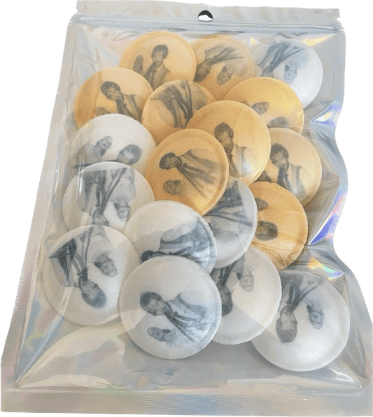 Personalised flying saucer sweets with a photograph