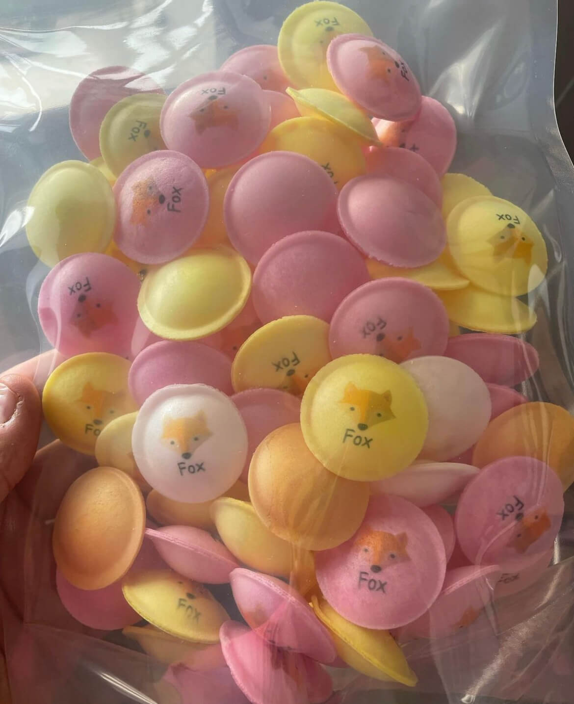 Personalised flying saucer sweets