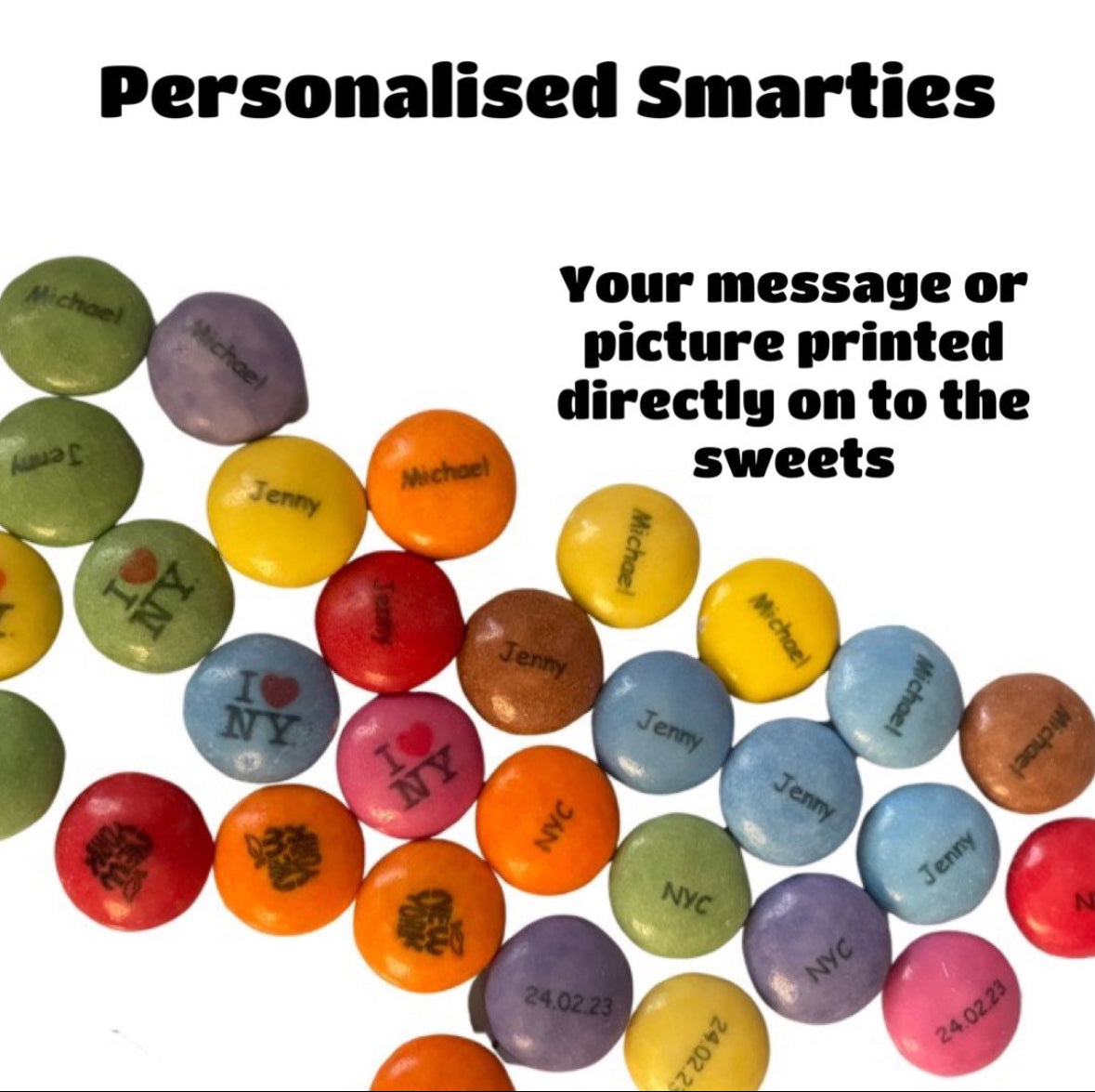 Personalised chocolate gift printed gift valentines gift, birthday gift The perfect valentines and birthday perfect gift for him for and a birthday gift or personalised gift bag smarties gift personalised smarties