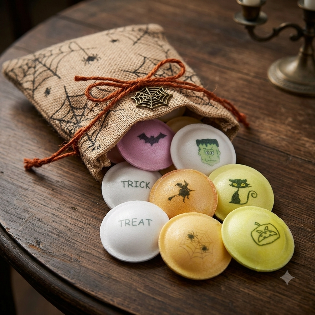 personalised retro sherbet flying saucers for wedding party favours