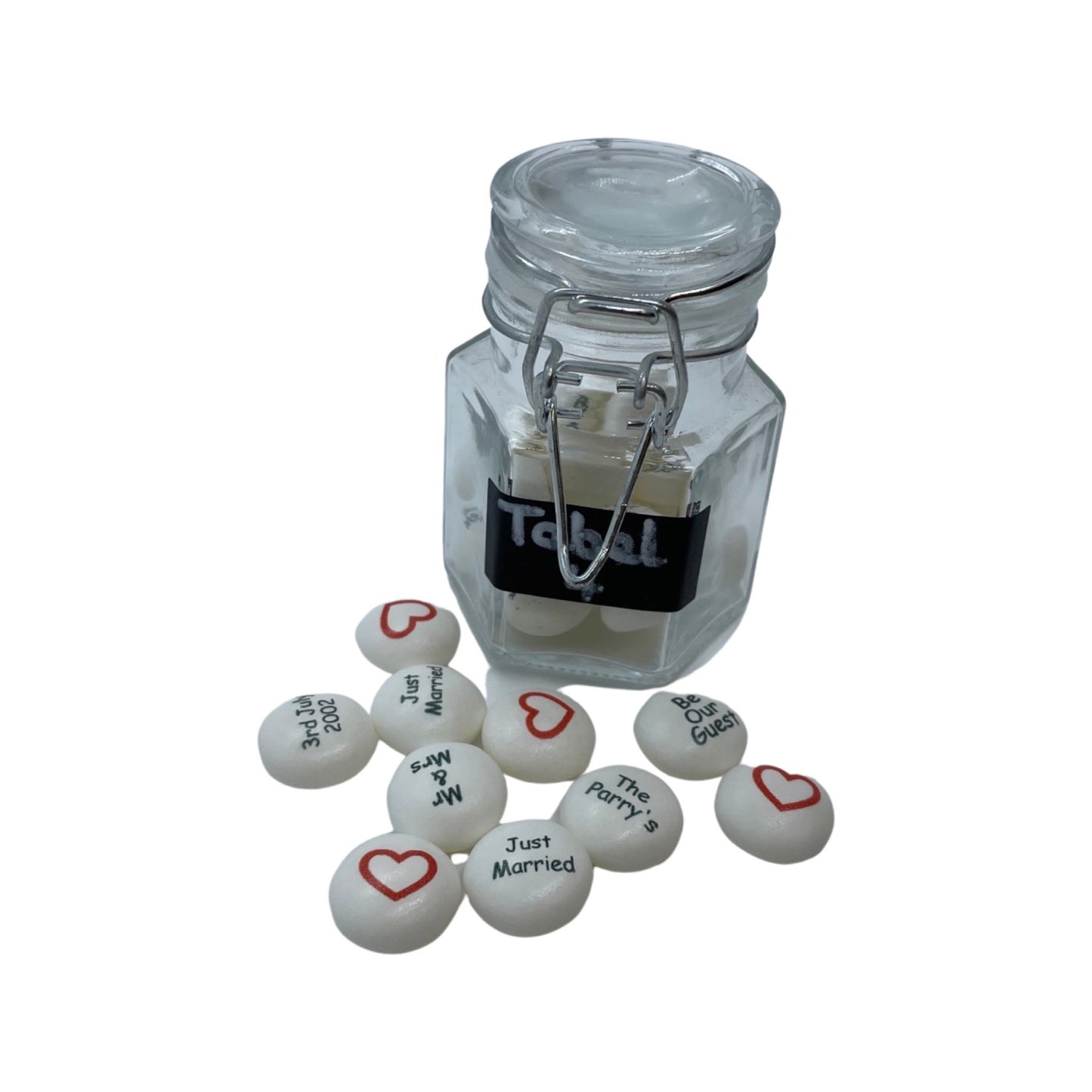 Personalised wedding favour jars UK