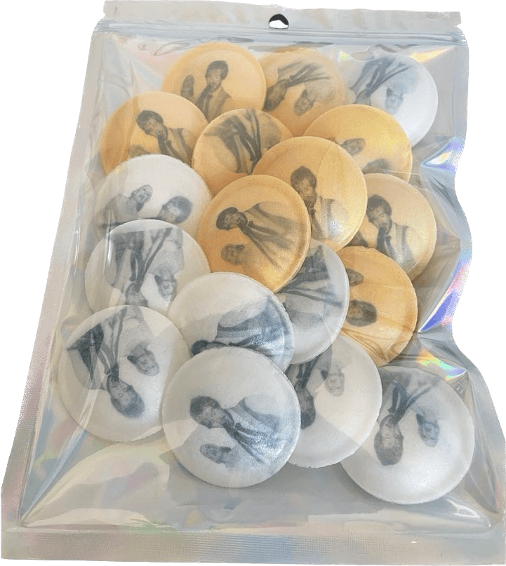 Personalised flying saucer sweets with a photograph
