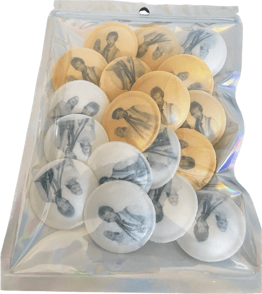 Personalised flying saucer sweets with a photograph