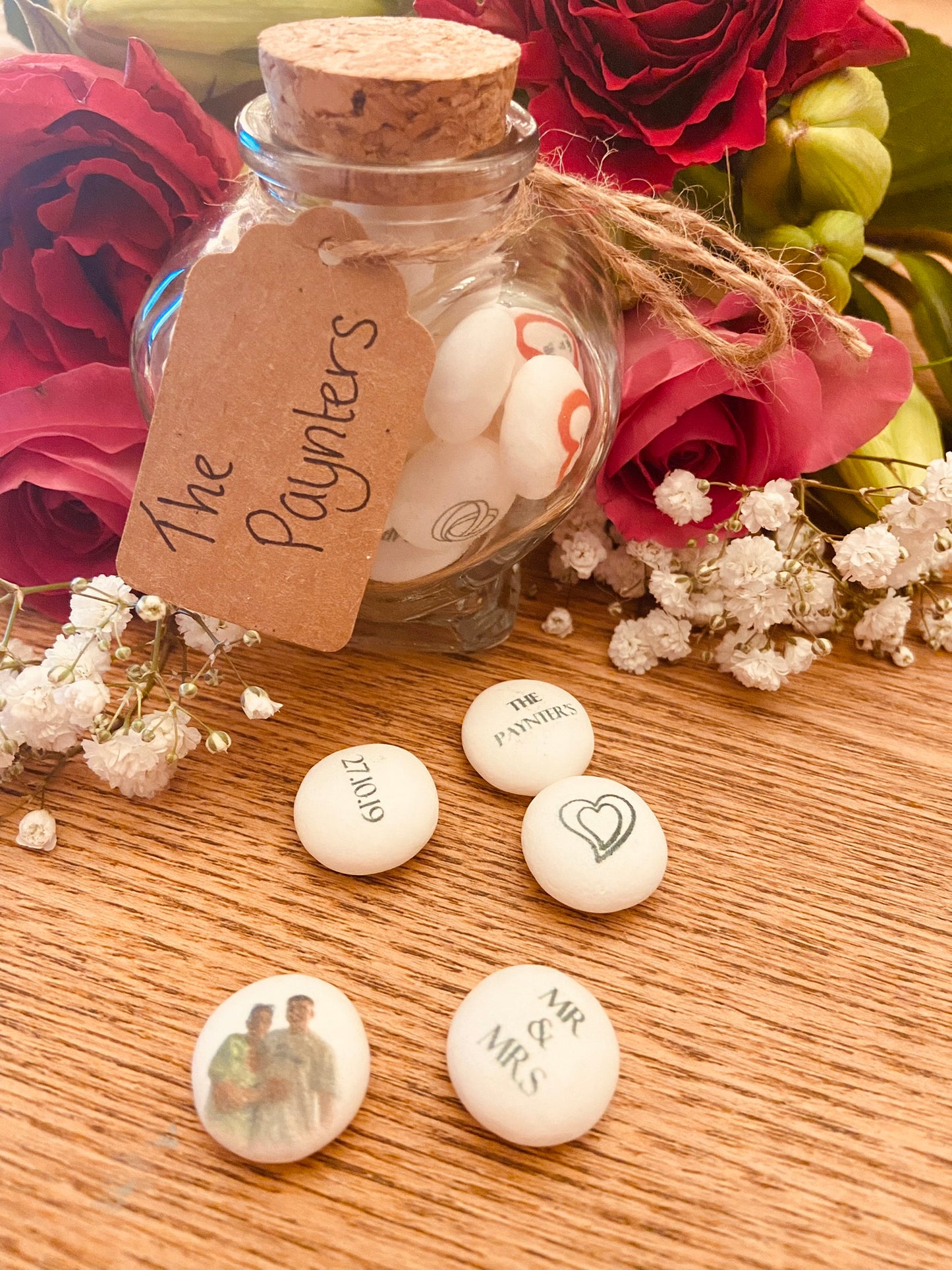 Personalised wedding favour jars UK