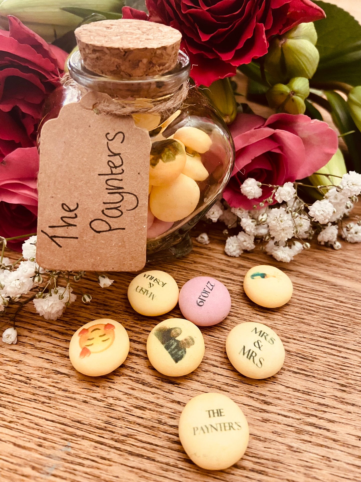 Personalised wedding favour jars UK